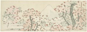 Góra Fuji z wiśniami w rozkwicie autorstwa Katsushika Hokusai