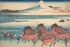 Nowe pola w Ono w prowincji Suruga Sunshu Ono shinden, z cyklu Thir..., ca. 1830-32. autorstwa Katsushika Hokusai