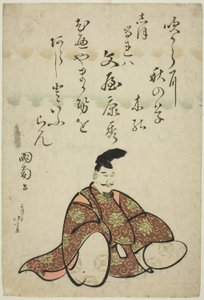 Poeta Bunya no Yasuhide, z serii Sześciu Nieśmiertelnych Poetów (Rokkasen) autorstwa Katsushika Hokusai