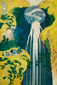 Wodospad Amidy za Kiso Road, c1832. 1925 autorstwa Katsushika Hokusai