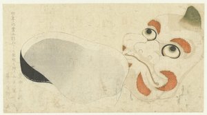 Dwie maski autorstwa Katsushika Hokusai