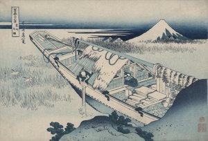 Ushibori w prowincji Hitachi, z cyklu „Trzydzieści sześć widoków góry Fuji” autorstwa Katsushika Hokusai