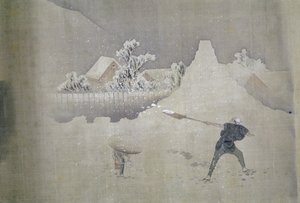 Widok Mt.Fuji, z namalowanego zwoju Dwunastu Widoków Mt.Fuji autorstwa Katsushika Hokusai