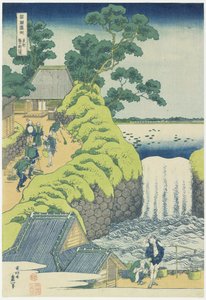 Wodospad w Aoigaoka w Edo, ok. godz. 1833 autorstwa Katsushika Hokusai