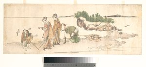 Kobiety w krajobrazie autorstwa Katsushika Hokusai