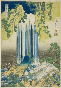 Yoro Falls in Mino Province (Mino no Yoro no taki), from the series "A Tour of Waterfalls in Various Provinces (Shokoku taki meguri)" autorstwa Katsushika Hokusai