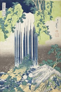 Wodospad Yōrō w prowincji Mino autorstwa Katsushika Hokusai