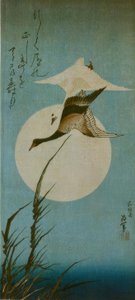 Dwie dzikie gęsi autorstwa Katsushika Hokusai