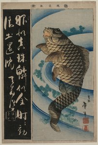 Karp i Wodorosty autorstwa Katsushika Taito II