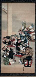 Operacja na ramieniu Guanyu, lata 40. XIX wieku. autorstwa Katsushika Ōi