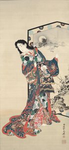 Piekielna kurtyzana autorstwa Kawanabe Kyosai