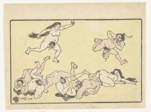 Orgia Wielki Ogon (tytuł serii) autorstwa Kawanabe Kyosai