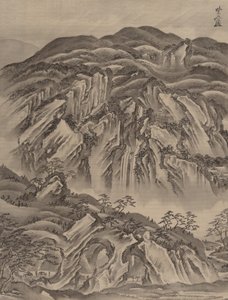 Krajobraz skalisty, ok. 1887. autorstwa Kawanabe Kyosai