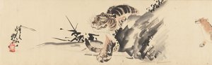 Szkice ptaków i zwierząt, koniec XIX w., przed 1870 r. autorstwa Kawanabe Kyosai