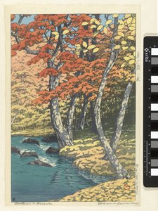 Herfst w Oirase Jesień w Oirase (tytuł na obiekcie) autorstwa Kawase Hasui (signed by artist)