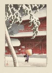 Sanktuarium Zojo w Shiba (1925) autorstwa Kawase Hasui i Watanabe Shōzaburō autorstwa Kawase Hasui