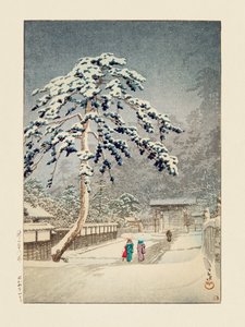 Ikegami Honmonji (Świątynia Honmon w Ikegami) (1931) autorstwa Kawase Hasui