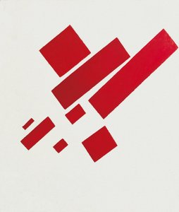Osiem czerwonych prostokątów. Obraz Kazimierza Severinovicha Malewicza (Malevich, Malevic) (1878-1935)