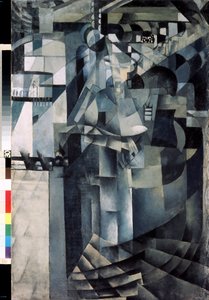 Życie w Grand Hotelu. Obraz Kasimira Severinovicha Malevicha (Malevich, Malevic) (1878-1935), olej na płótnie autorstwa Kazimir Severinovich Malevich
