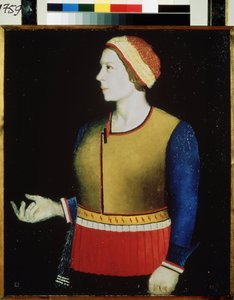 Portret żony artysty. Obraz Kasimira Severinovicha Malewicza (Malevich, Malevic) (1878-1935), olej na płótnie autorstwa Kazimir Severinovich Malevich