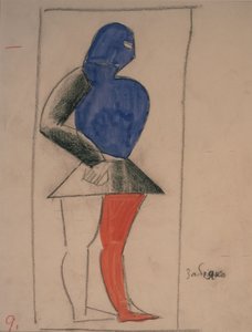 Drab. Projekt kostiumów do opery Zwycięstwo nad słońcem A. Kruchenykh autorstwa Kazimir Severinovich Malevich
