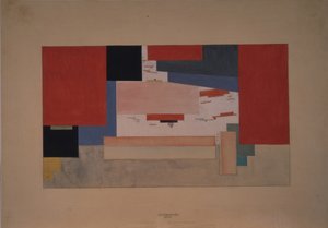 Suprematyzm. Szkic do teatralnej kurtyny autorstwa Kazimir Severinovich Malevich