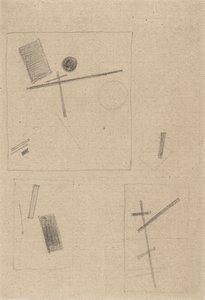 Rysunek suprematystyczny autorstwa Kazimir Severinovich Malevich