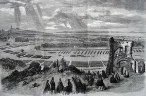 Przegląd Ochotników Strzelców przez Jej Królewską Mość, 1860 r.