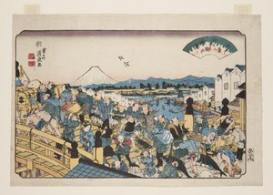 CA Hayashi g Wear ter w Nihonbashi (kolumna o seksie Nipponbashi) autorstwa Keisai Eisen