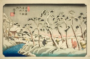 z. 15: Itahana (Jugo: Itahana), z serii „shi x ty ne st ta on s f te kiso kaido )” autorstwa Keisai Eisen