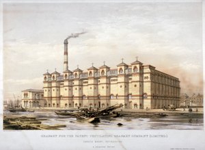 Spichlerz na Canada Wharf, Rotherhithe, Londyn, c1860