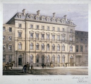 Nr 8 Old Jewry, City of London, c1865.