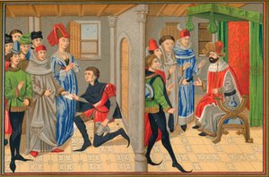 Scena z opowieści Renauda De Montaubana, XV w., 1849 r. autorstwa Kellerhoven