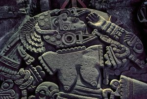 Ameryka; archeologia; Meksyk; Templo Mayor; Wielka Świątynia Azteków; Coyolxauqui, 2010 (zdjęcie) autorstwa Kenneth Garrett