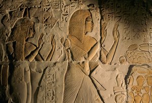 Egipt; Amarna; mm6741; archeologia; 18. dynastia; grobowiec Majów, Sakkara, Sakkara, Nowe Państwo, 2001 (zdjęcie) autorstwa Kenneth Garrett