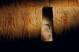 Grobowiec Ti; Egipt; archeologia; Stare Państwo; Sakkara, komora Serdab