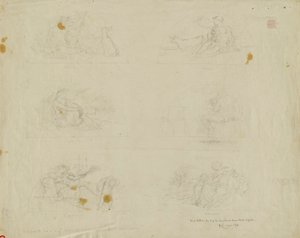 (Rotunda Kapitolu Stanu Iowa) (studium dla Six Lunettes) autorstwa Kenyon Cox