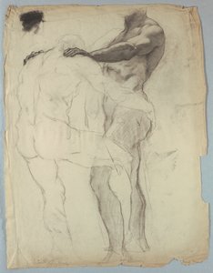 Studium postaci do „Jacob Wrestling with the Angel” autorstwa Kenyon Cox