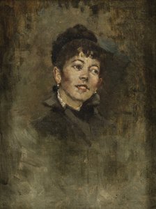 Głowa młodej dziewczyny, 1878-1882 (olej na desce kompozycyjnej) autorstwa Kenyon Cox