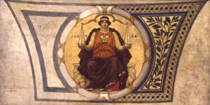 Study for Mosaic, Wisconsin State Capital, Justice, ca. 1913. autorstwa Kenyon Cox