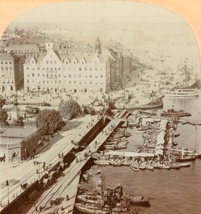 Port, Sztokholm, Szwecja, 1901.