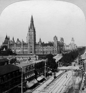 Izby Parlamentu, Ottawa, Ontario, Kanada. autorstwa Keystone View Company