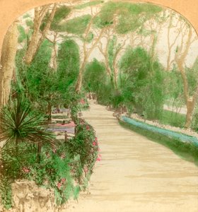 Promenada, Ogród Alameda, Skała Gibraltarska, 1896. autorstwa Keystone View Company