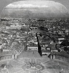 Rzym, Wieczne Miasto, z balkonu św. Piotra Włochy, 1904. autorstwa Keystone View Company