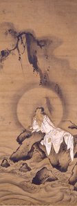 Kannon (Avalokitesvara) w białych szatach autorstwa Kichizan Mincho