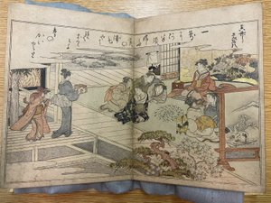 Strona z Gifts from the Ebb Tide autorstwa Kitagawa Utamaro
