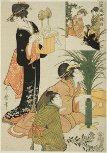 Akt IV, ze Skarbca Lojalnych Powierników autorstwa Kitagawa Utamaro