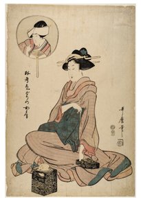 Aktor Segawa Roko w stylu żony autorstwa Kitagawa Utamaro