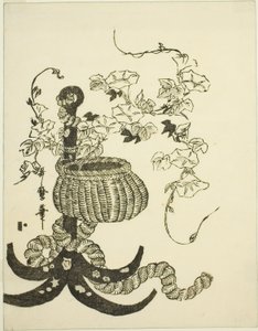 Układ Porannej Chwały (Asagao) autorstwa Kitagawa Utamaro