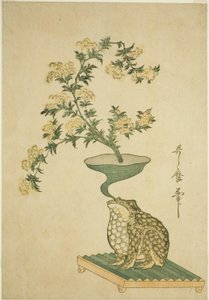 Kompozycja waleriany (Ominaeshi) i chińskich dzwonków (Kikyo) autorstwa Kitagawa Utamaro